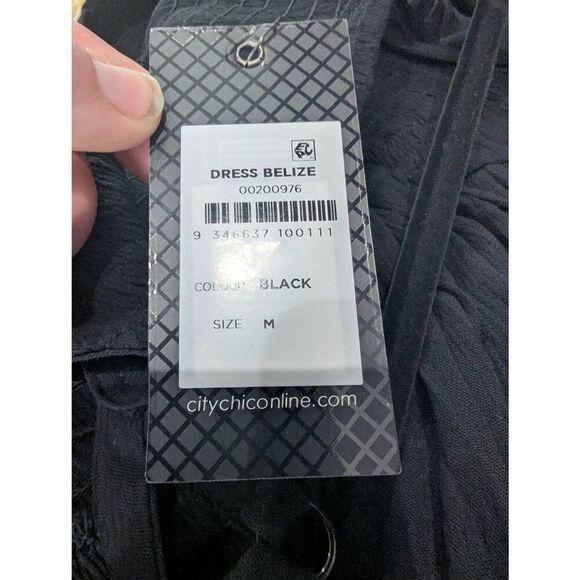 City Chic Dress Belize Black Women’s Plus Size Medium 18 2X NEW NWT - Picture 7 of 7